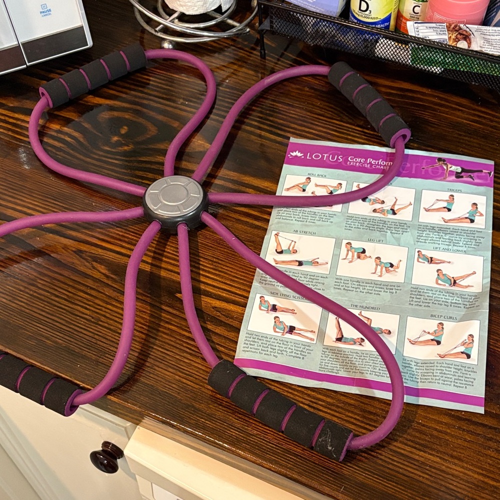 Purple Resistance Band with Handles